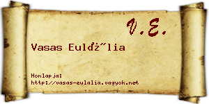 Vasas Eulália névjegykártya